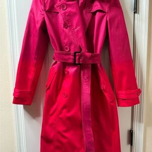Burberry Vivid Pink Trench Coat